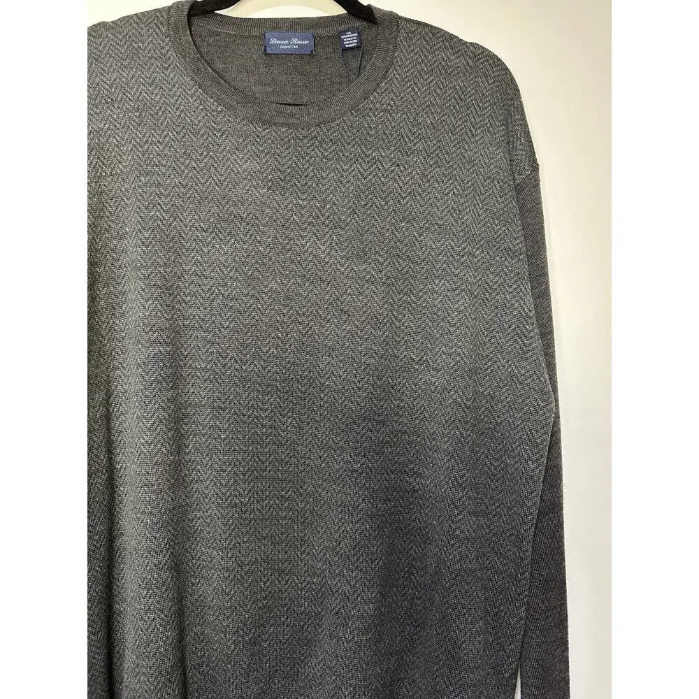 Linea Rosso Nordstrom Men's Charcoal Merino Wool Sweater Size XXL New w/ Tags
